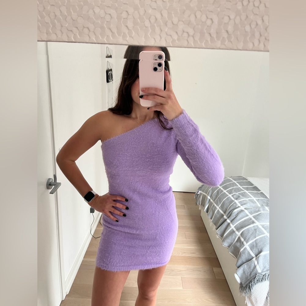 Fuzzy Purple Dress